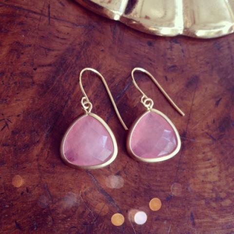 Rose Aventurine Jewel Earrings available at Trouva