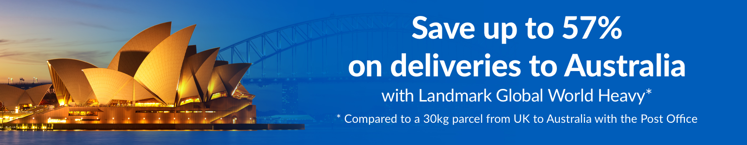 Save up to 57% on deliveries to Australia