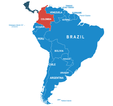 Parcel delivery to Colombia