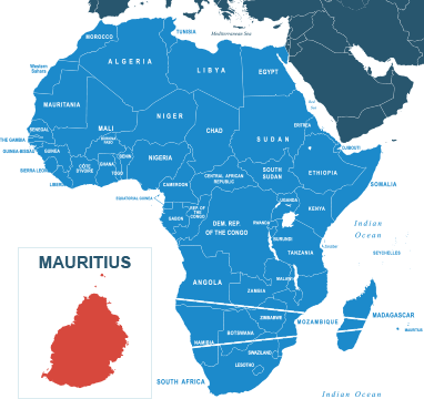 Parcel delivery to Mauritius