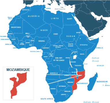Parcel delivery to Mozambique
