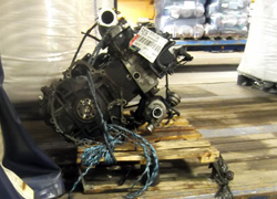 How not to strap an engine to a pallet