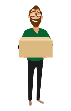 Man holding a parcel