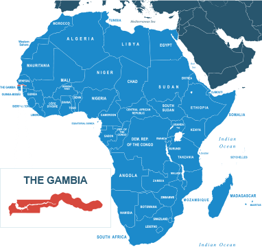 Parcel delivery to Gambia